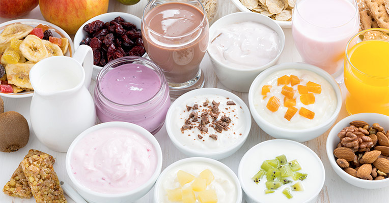 Различные вида йогуртов