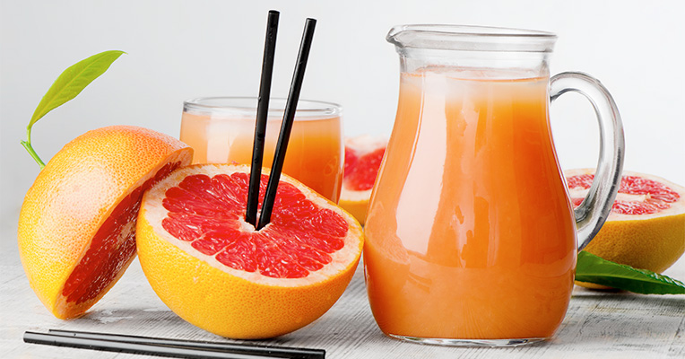 Грейпфрутовый сок и свежие полды
