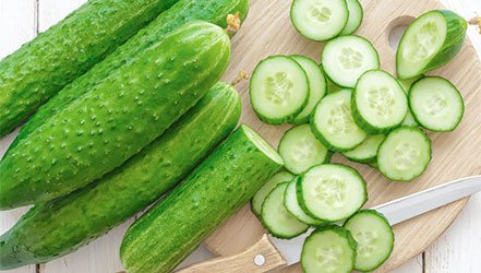 cucumbers sliced