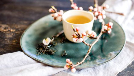 peach blossoms tea