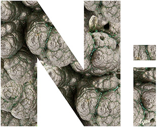 Буквы Ni из никеля
