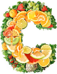 Буква С из продуктов богатых витамином С